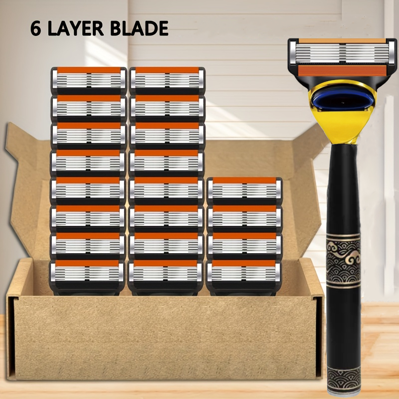 Safety Razor Handle - 6-layer safety razor stainless steel progressive