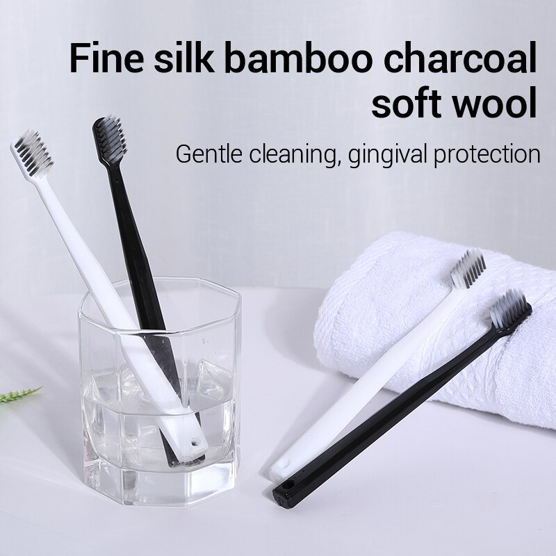 10PC Bamboo Charcoal Brush Sil - Bamboo Toothbrush Set avis et prix