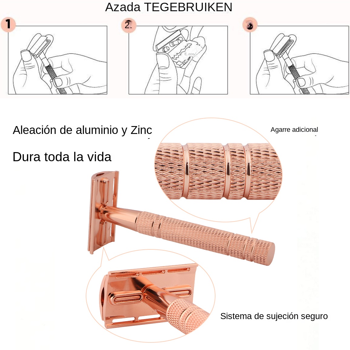 Rose Gold Razor,Classic Double - Safety Razor Handle avis et prix