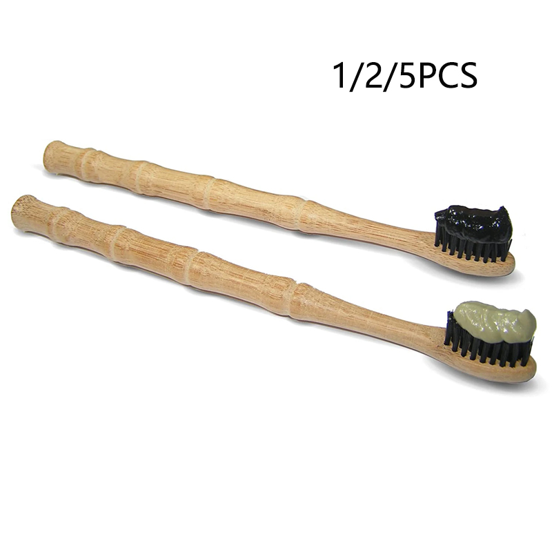 1/2/5 Pcs Natural Biodegradabl - Bamboo Toothbrush Set avis et prix
