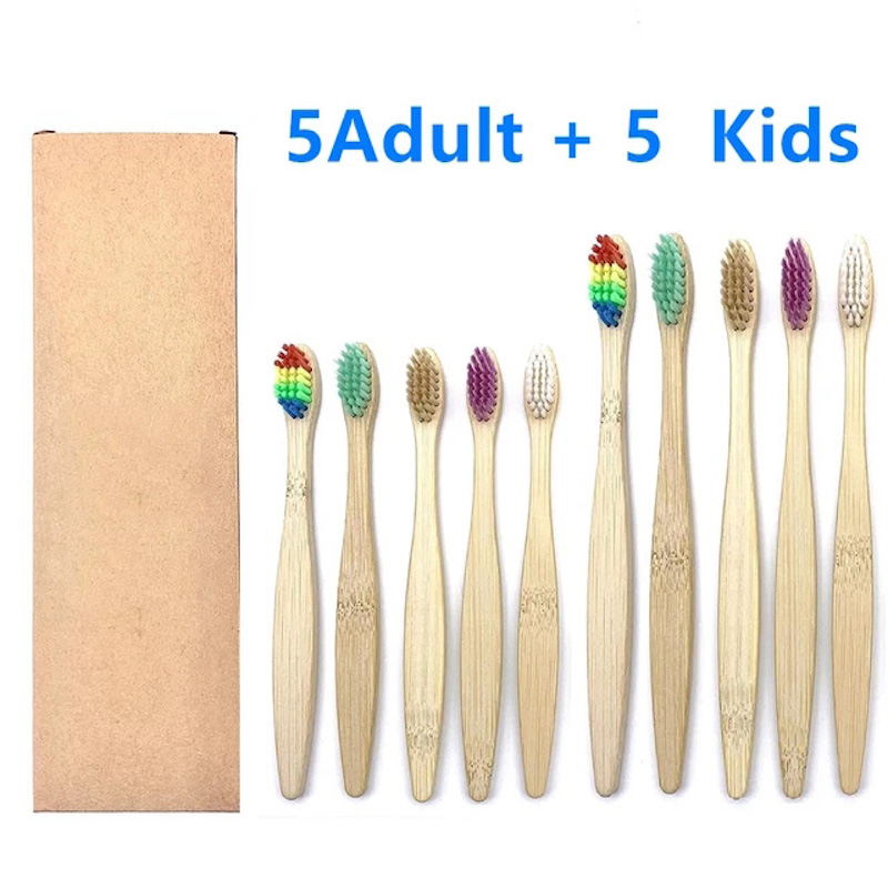10PCS Natural Bamboo Toothbrus - Bamboo Toothbrush Set avis et prix