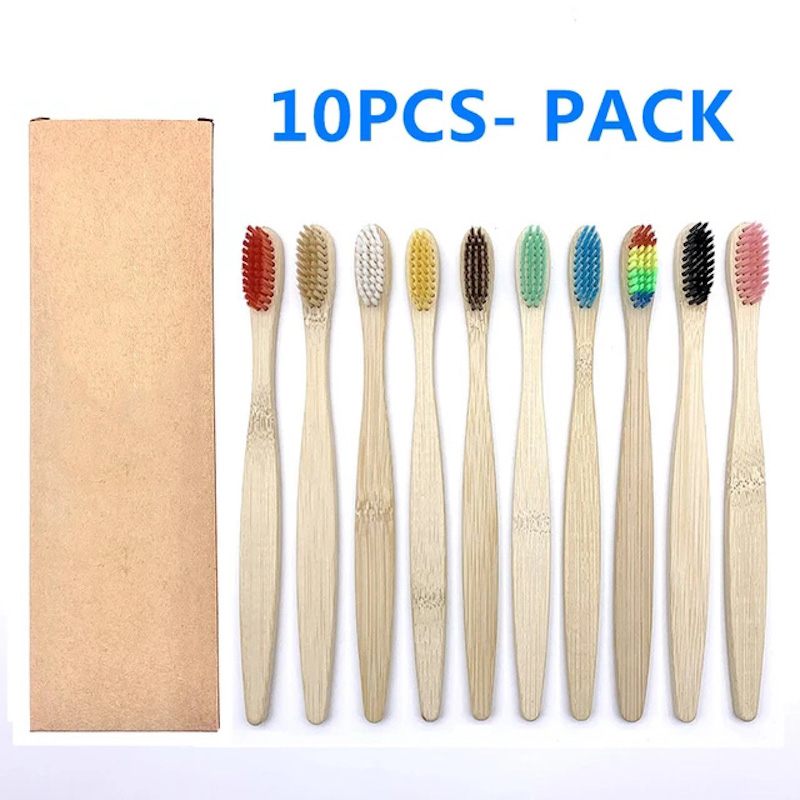 10PCS Natural Bamboo Toothbrus - Bamboo Toothbrush Set avis et prix