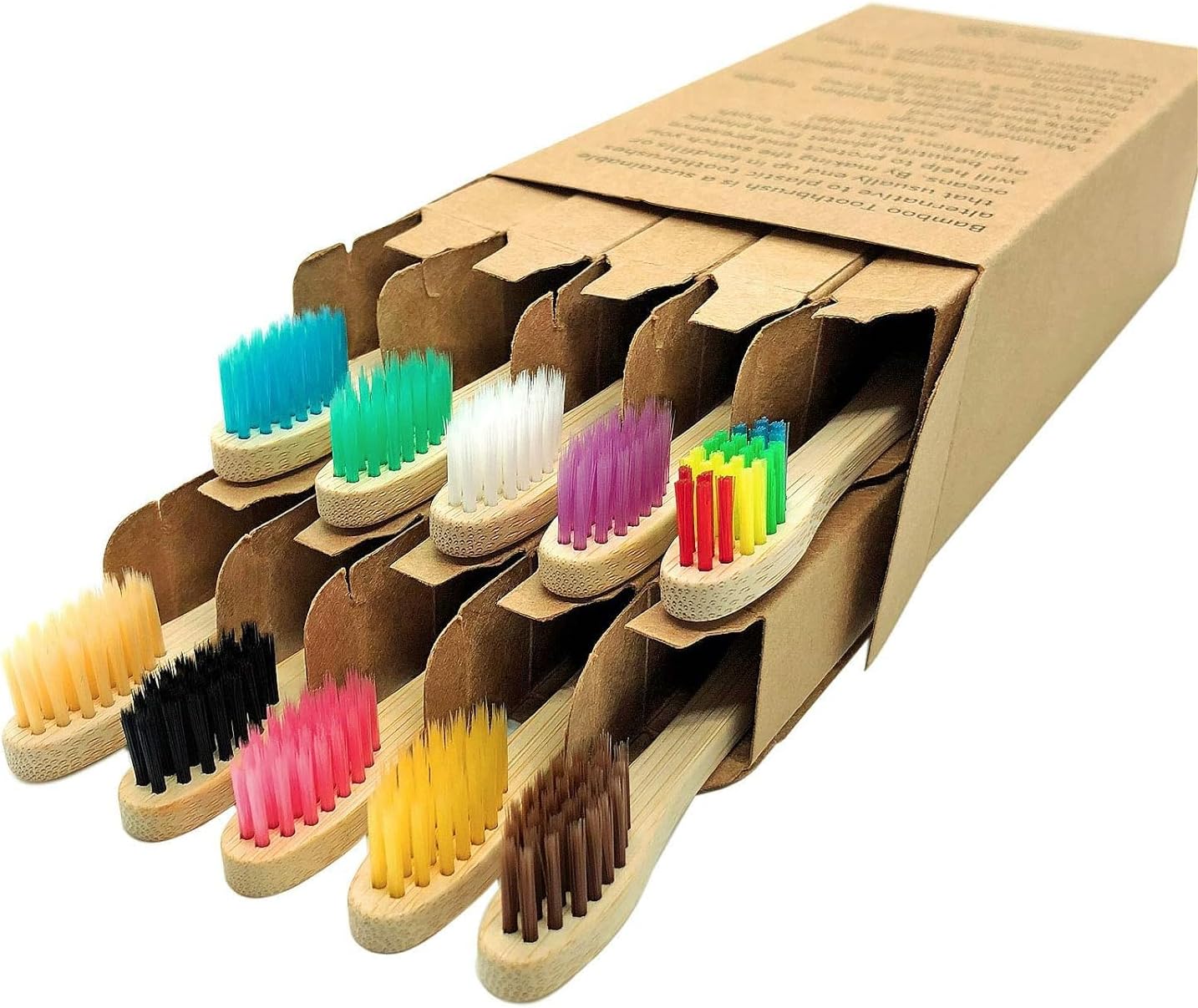 10PCS Natural Bamboo Toothbrus - Bamboo Toothbrush Set avis et prix