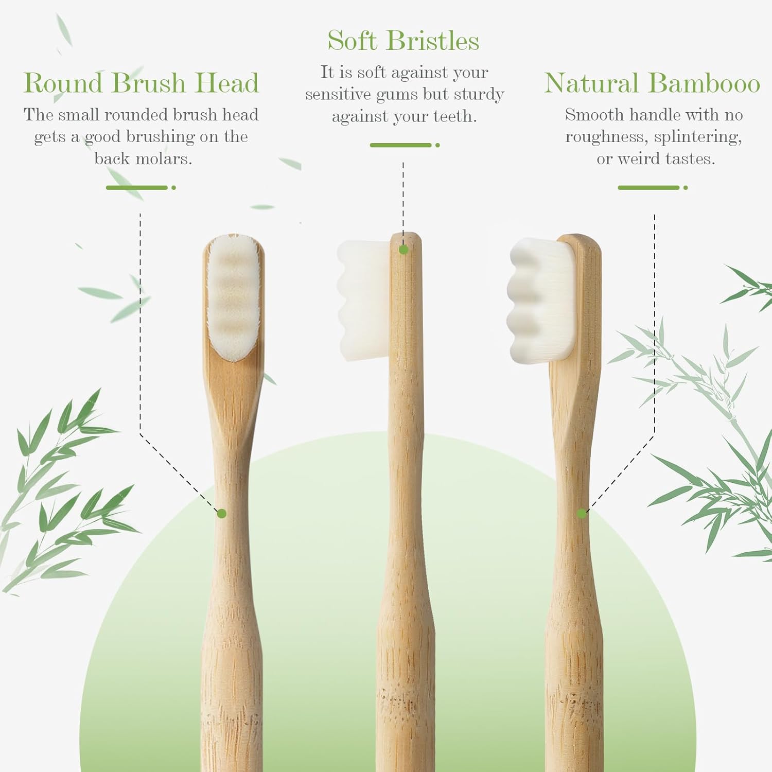 4 Pcs Micro-Nano Bamboo Toothb - Bamboo Toothbrush Set avis et prix
