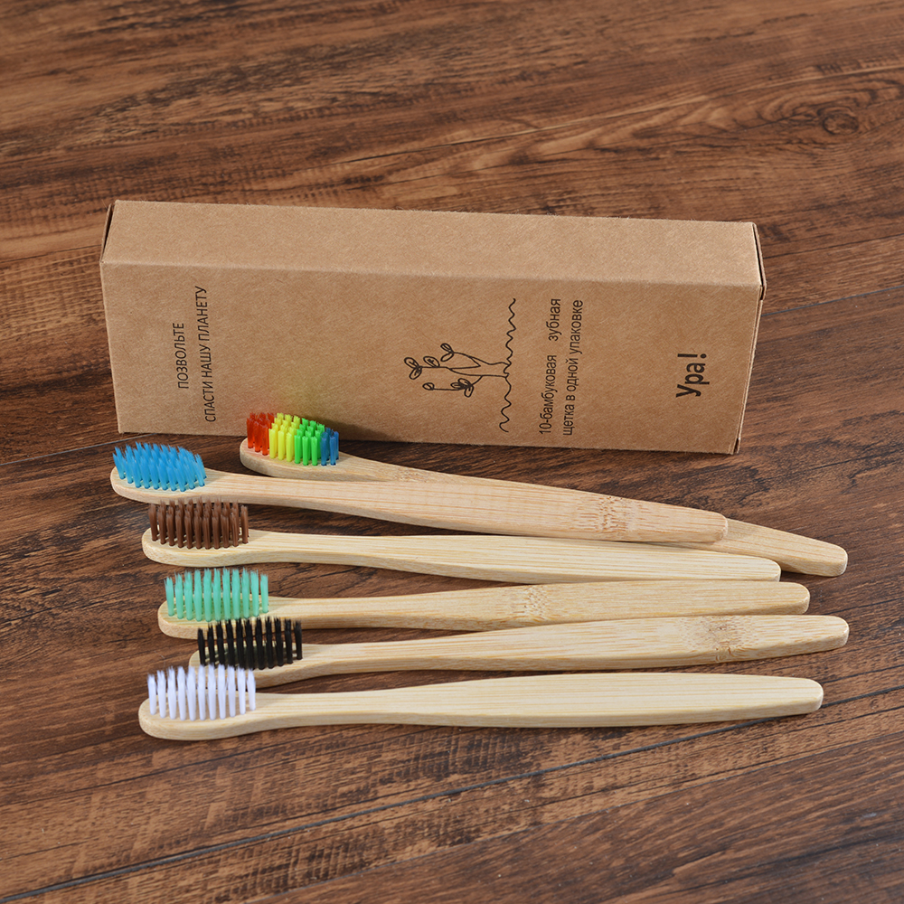 10Pcs Colorful Toothbrush Natu - Bamboo Toothbrush Set avis et prix