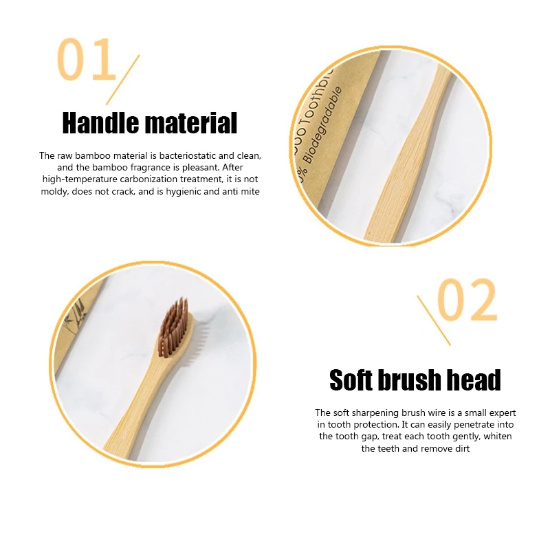 Bamboo Toothbrushes 100Pcs Eco - Bamboo Toothbrush Set avis et prix