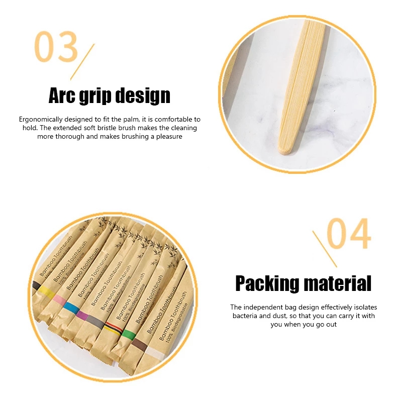 Bamboo Toothbrushes 100Pcs Eco - Bamboo Toothbrush Set avis et prix